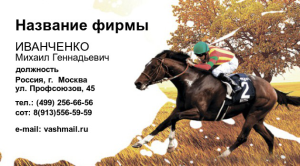 Шаблон №22643, Визитка двусторонняя, Отдых