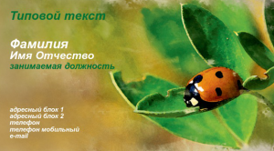 Шаблон №7470, Визитка двусторонняя, Природа, Искусство
