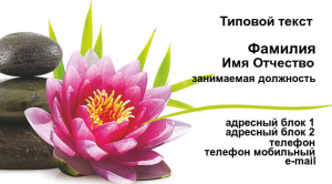 Шаблон №9090, Визитка двусторонняя, Индустрия красоты, Природа