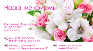 Шаблон №7037, Визитка двусторонняя, Индустрия красоты, События (тамада, ведущие)