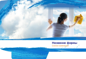 Шаблон №11081, Папка №20 Односторонняя, Клининговые услуги