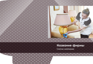 Шаблон №11289, Папка №20 Односторонняя, Клининговые услуги