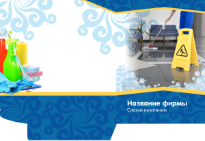 Шаблон №11340, Папка №20 Односторонняя, Клининговые услуги