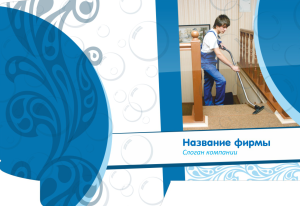 Шаблон №12208, Папка №20 Односторонняя, Клининговые услуги