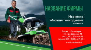 Шаблон №2626, Визитка двусторонняя, Дача