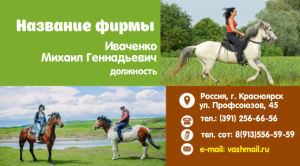 Шаблон №4337, Визитка двусторонняя, Турфирмы, отдых