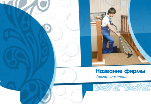 Шаблон №5197, Папка №20 Односторонняя, Клининговые услуги